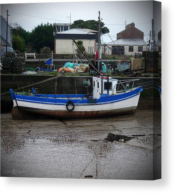 Boat Canvas Print featuring the photograph Low Tide by Tim Nyberg