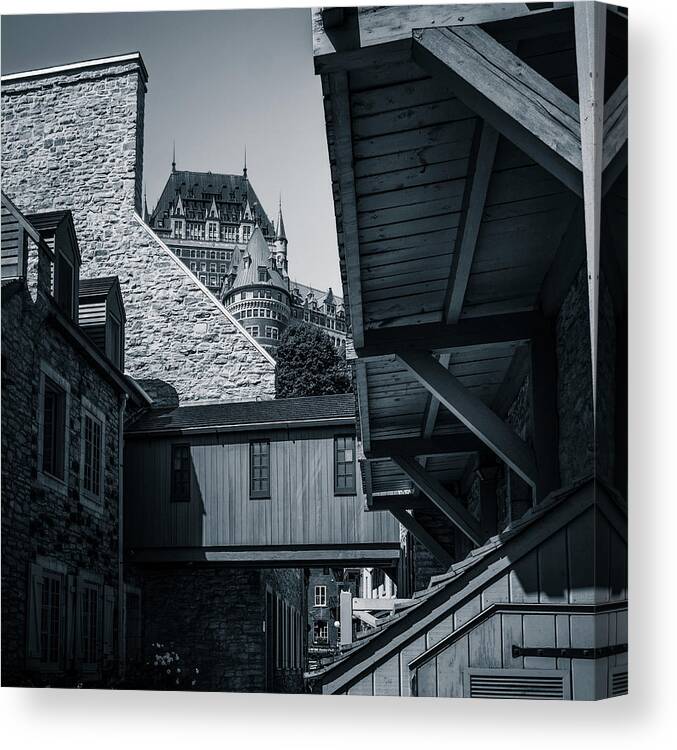 19th Century Canvas Print featuring the photograph Lower Town Back alley by Chris Bordeleau