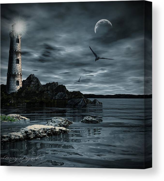 Lighthouse Canvas Print featuring the photograph Lucent Dimness by Lourry Legarde