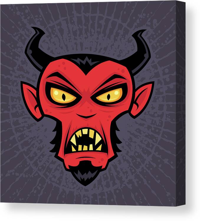 Demon Canvas Print featuring the digital art Mad Devil by John Schwegel