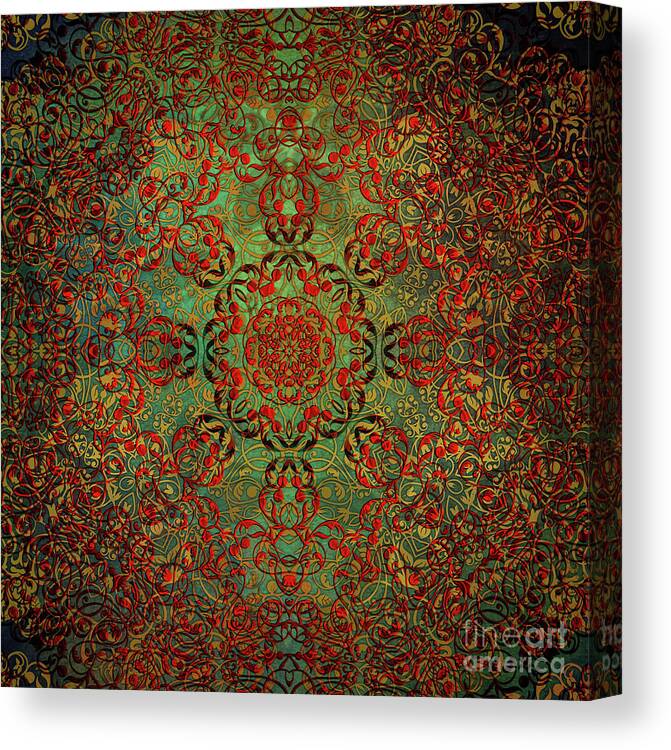 Magic Canvas Print featuring the digital art Magic 26 mandala art by Justyna Jaszke JBJart