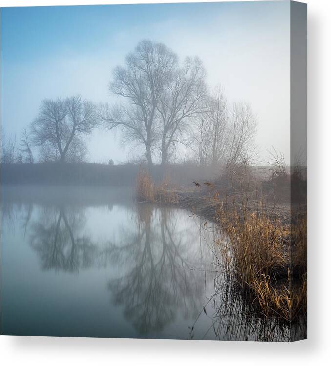 Landscape Canvas Print featuring the photograph Magical Sunday morning by Davorin Mance