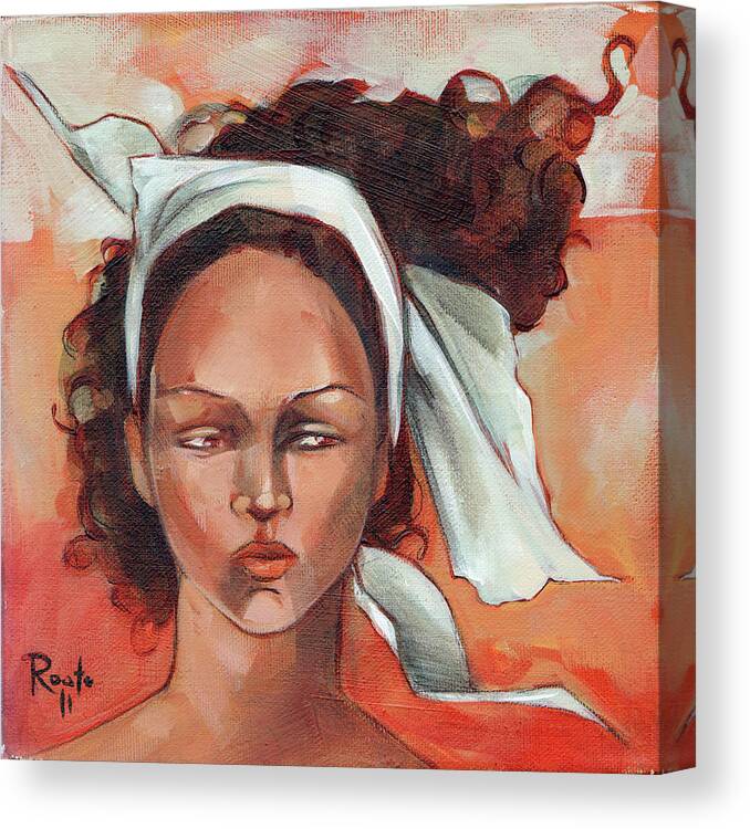 Mixed Race Canvas Print featuring the painting Maiden by Jacqueline Hudson