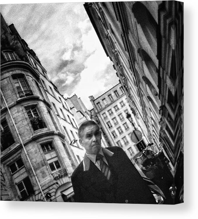 Paris Canvas Print featuring the photograph #man #portrait #streetportrait #people by Rafa Rivas