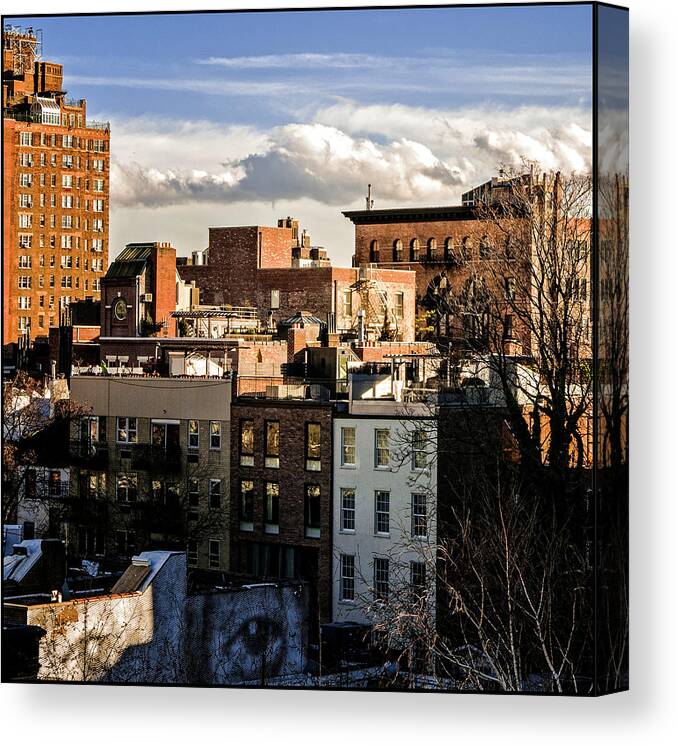 Manhattan Canvas Print featuring the photograph Manhattan From the Whitney by Frank Winters