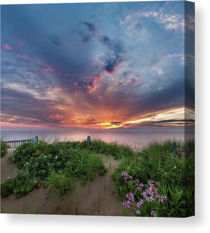 Square Canvas Print featuring the photograph Marconi Station Sunrise Square by Bill Wakeley