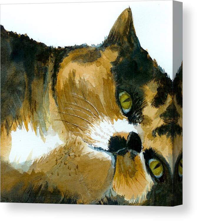 Calico Canvas Print featuring the painting Mariah by Lynn Babineau