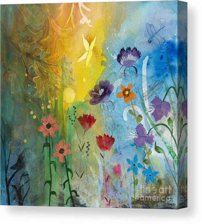 Mariposa Canvas Print featuring the painting Mariposa by Robin Pedrero
