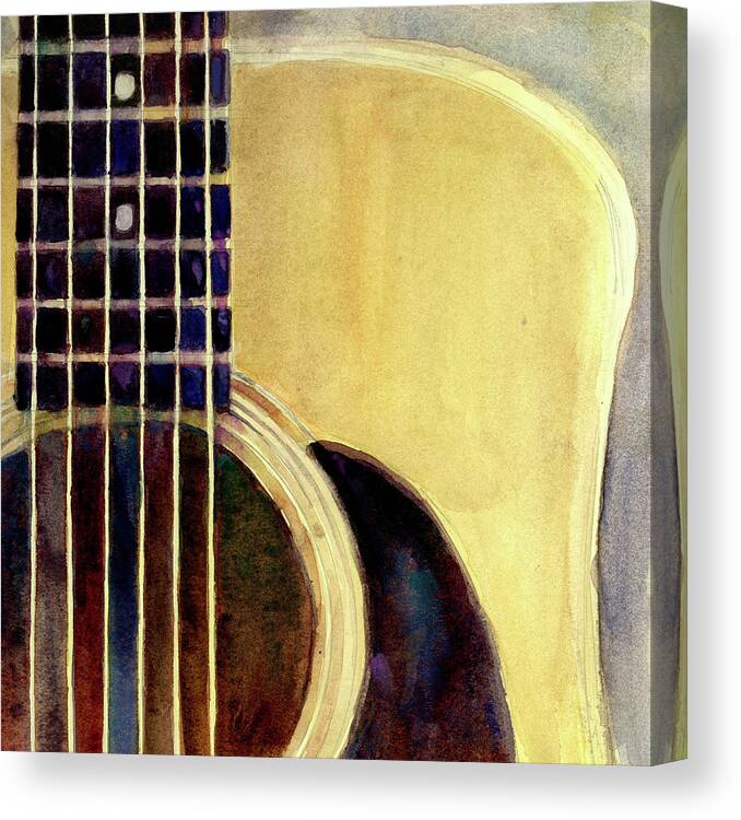 Martin Canvas Print featuring the painting Martin Guitar -2017 - d-28 by Dorrie Rifkin