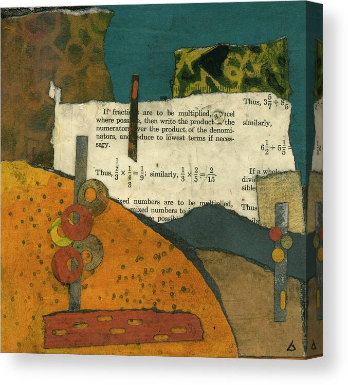 Landscape Canvas Print featuring the mixed media Mathscape by Cheryl Goodberg