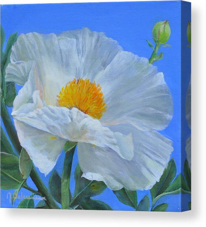 Floral Painting Canvas Print featuring the painting Matilla 3 by Muriel Dolemieux