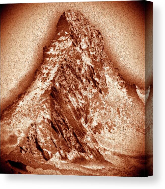Frank Tschakert Canvas Print featuring the mixed media Matterhorn Mountain by Frank Tschakert