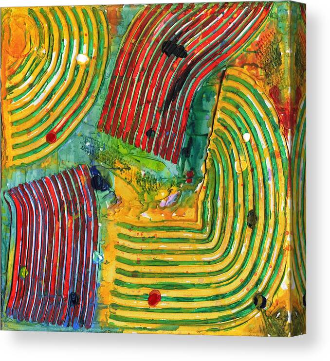 Maze Canvas Print featuring the painting Mazteca by Phil Strang