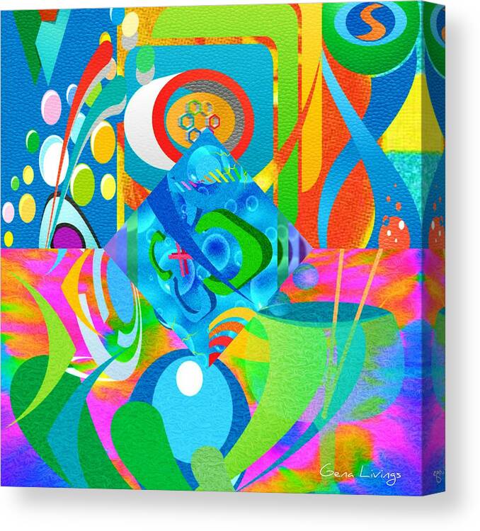 Abstract Canvas Print featuring the mixed media Meco Mix by Gena Livings