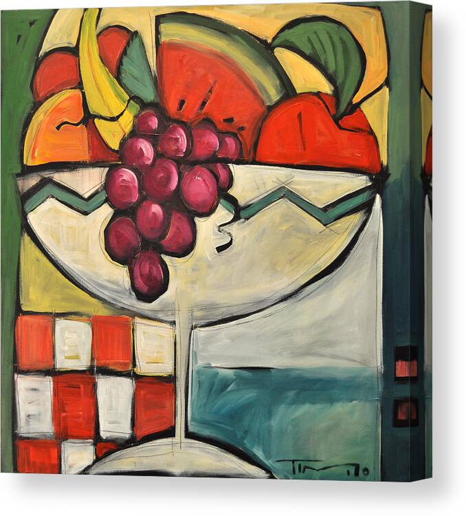 Fruit Canvas Print featuring the painting Mediterranean Fruit Cocktail by Tim Nyberg