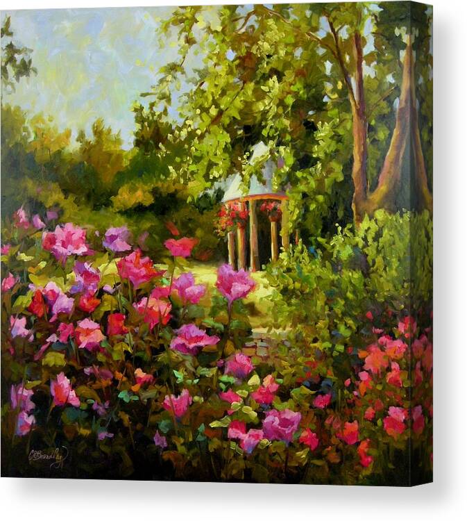 Fort Worth Canvas Print featuring the painting Meet Me in the Garden by Chris Brandley
