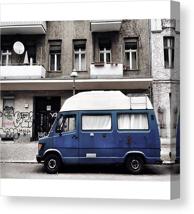 Vintage Canvas Print featuring the photograph Mercedes-benz 407d Camper

#berlin by Berlinspotting BrlnSpttng