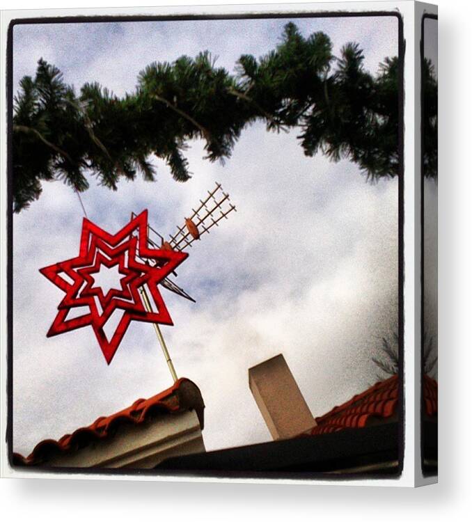  Canvas Print featuring the photograph Merry Tv-christmas by Rafa Rivas