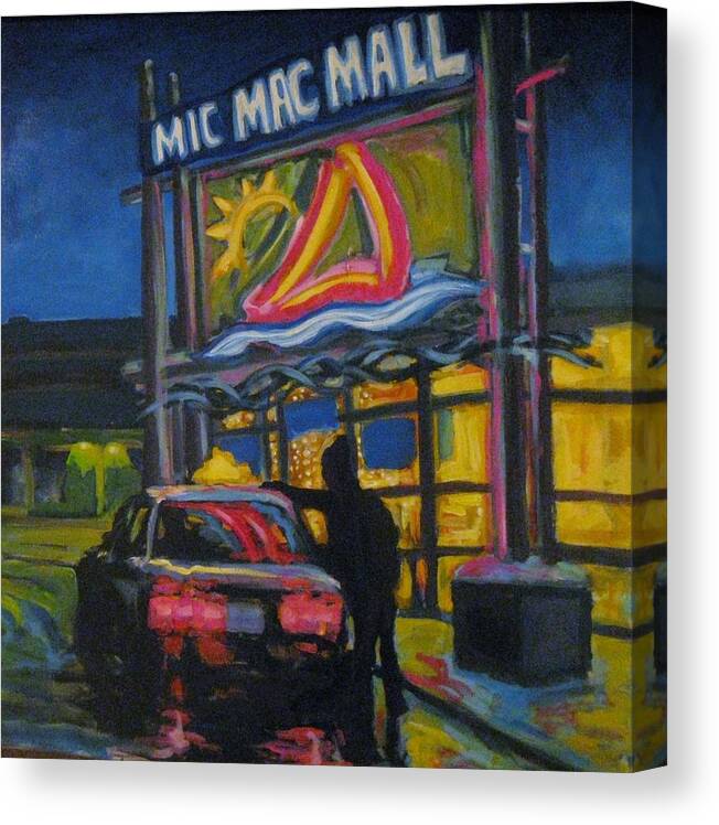 Retail Canvas Print featuring the painting Mic Mac Mall Spectre of the next Great Depression by John Malone