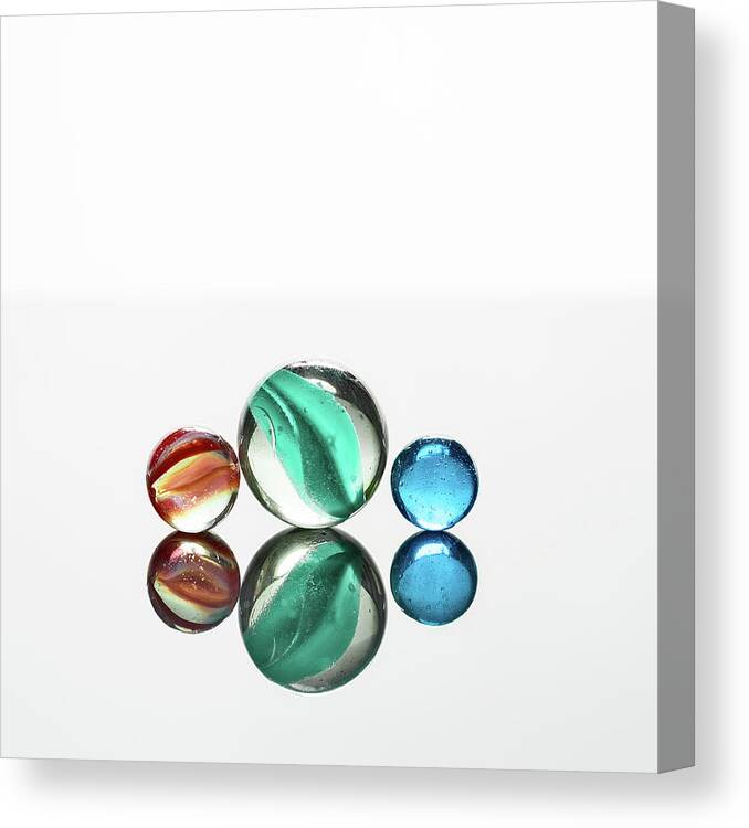 Marble Canvas Print featuring the photograph Minimalist Marbles #1 by Jon Woodhams