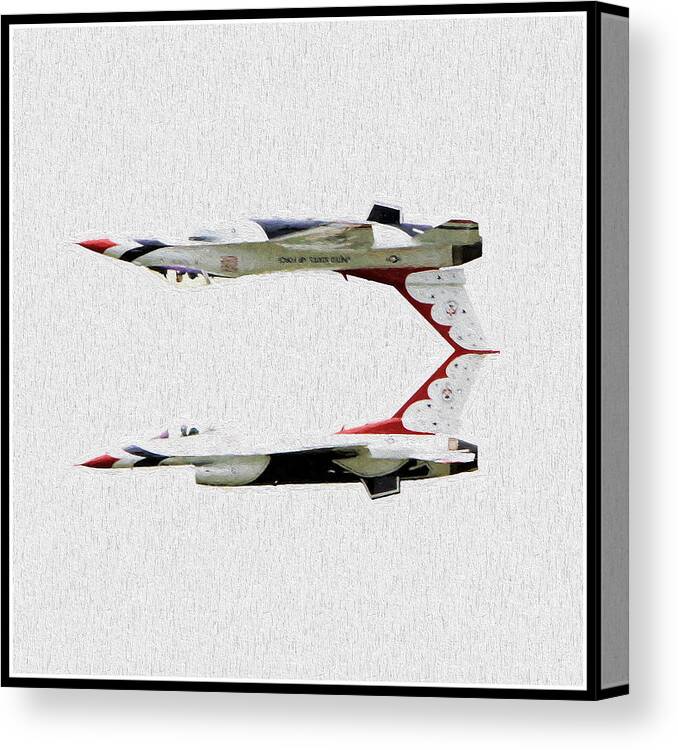 Usaf Canvas Print featuring the photograph Mirrored Image by John Freidenberg