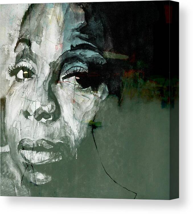Nina Simone Canvas Print featuring the mixed media Mississippi Goddam by Paul Lovering