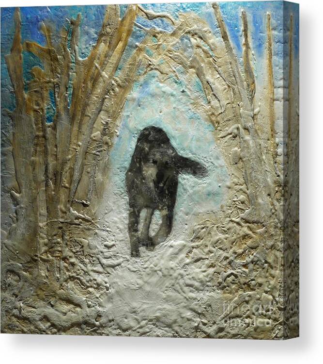 Dog Canvas Print featuring the painting Mitzy 2009 by Heather Hennick