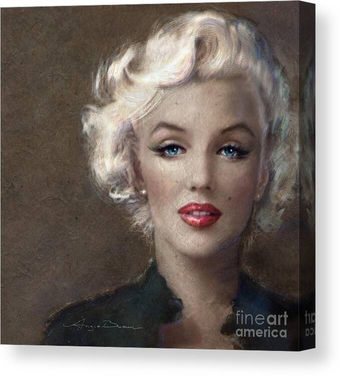 Painting Canvas Print featuring the painting MM soft 2 by Angie Braun