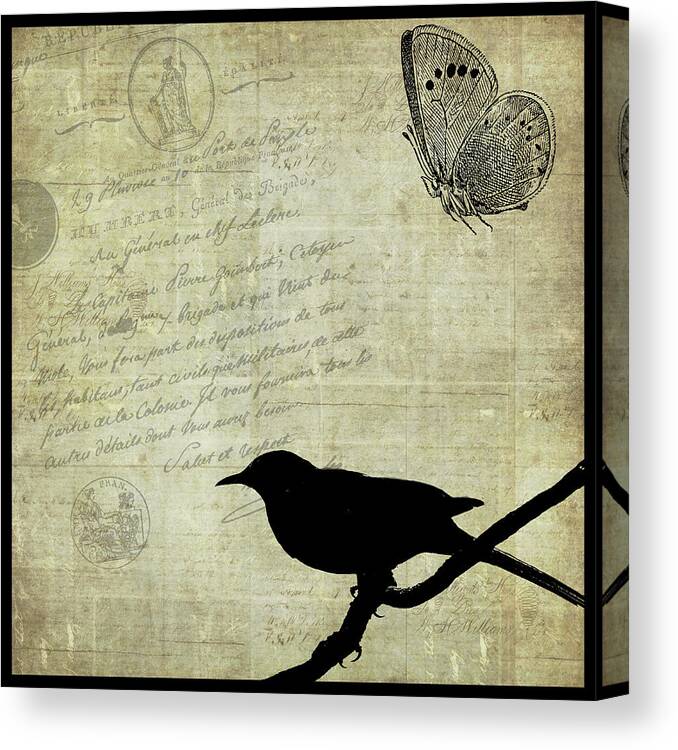 Mockingbird Canvas Print featuring the photograph Mockingbird by Cathy Kovarik