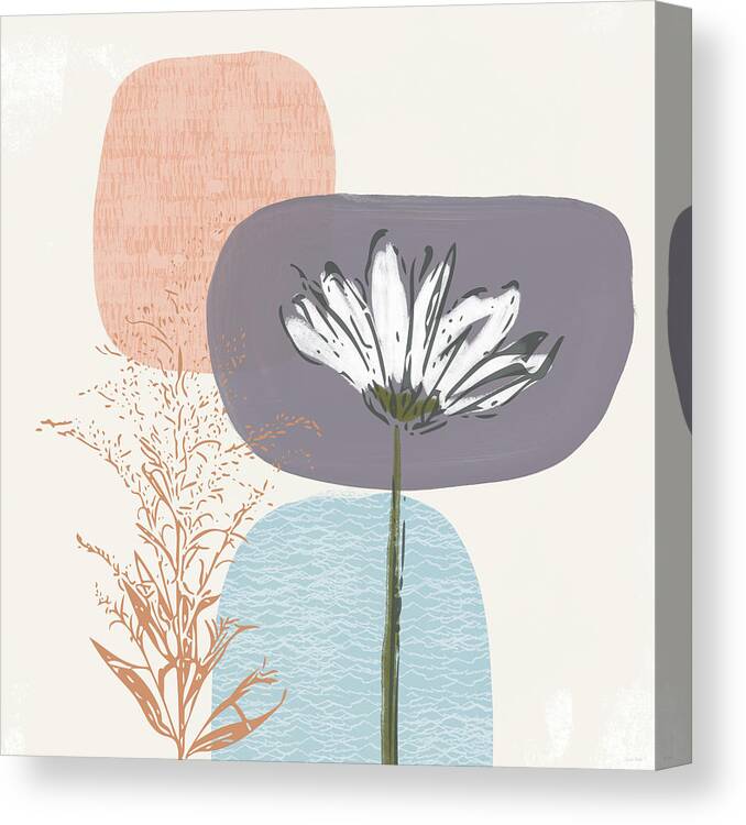 Modern Canvas Print featuring the mixed media Modern Fall Floral 2- Art by Linda Woods by Linda Woods