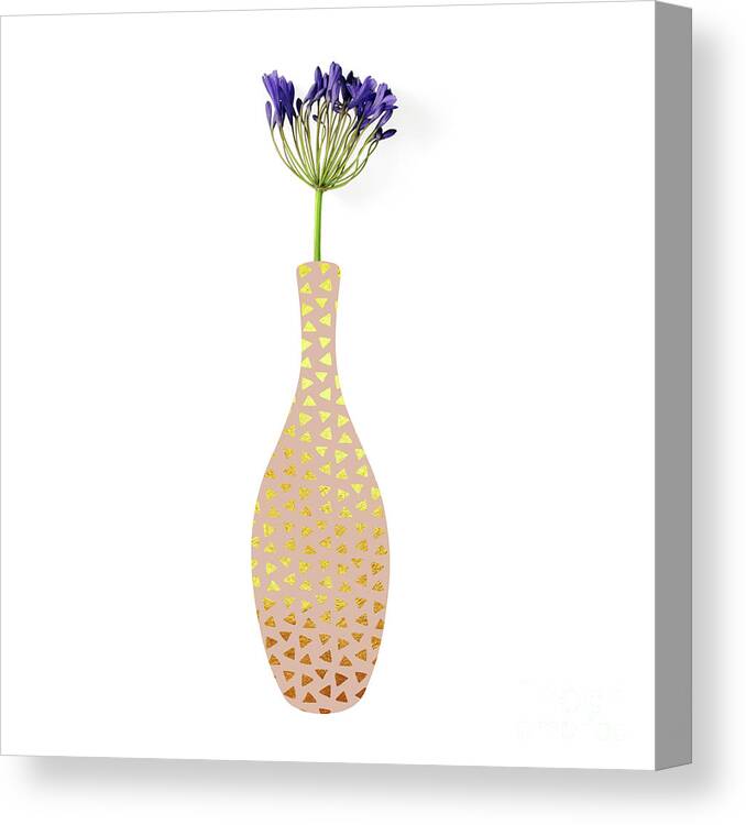 Modern Canvas Print featuring the painting Modern Home III a fresh take on floral art by Tina Lavoie