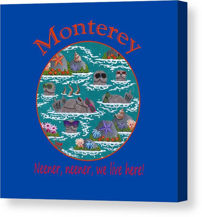 Merry Kohn Canvas Print featuring the painting Monterey Neener by Merry Kohn Buvia