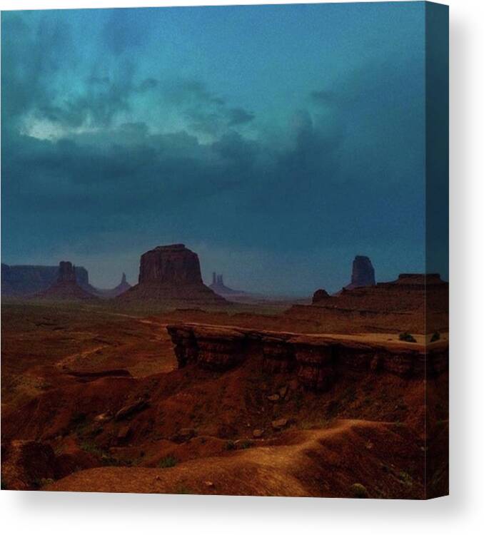 Monumentvalley Canvas Print featuring the photograph #monumentvalley #arizona #johnford by Clinton Brandhagen