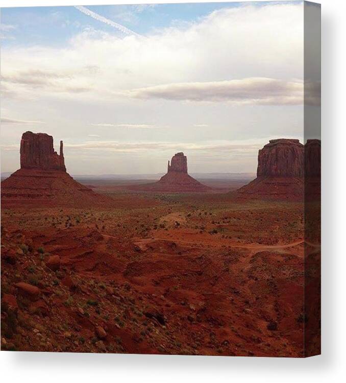 Oldwest Canvas Print featuring the photograph #monumentvalley #navajo #park by Patricia And Craig