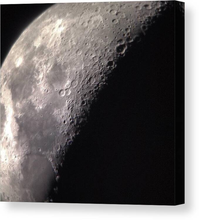 Moon Canvas Print featuring the photograph Moon Shadow by Gabrielle Coleman