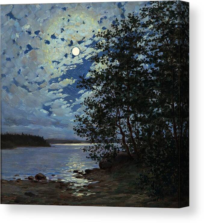 Thure Sundell Canvas Print featuring the painting Moonlight by MotionAge Designs