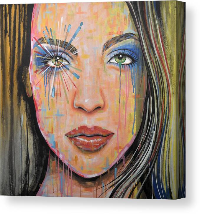 Portrait Canvas Print featuring the painting More Than Dreams by Amy Giacomelli