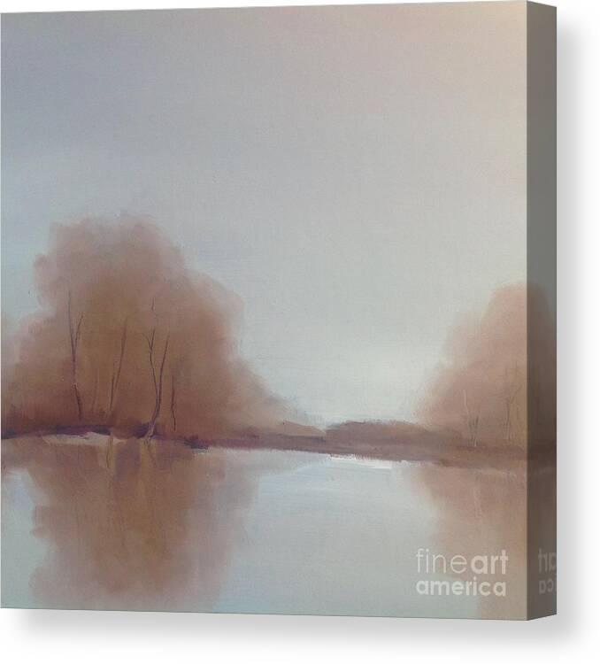  Landscape Canvas Print featuring the painting Morning Chill by Michelle Abrams