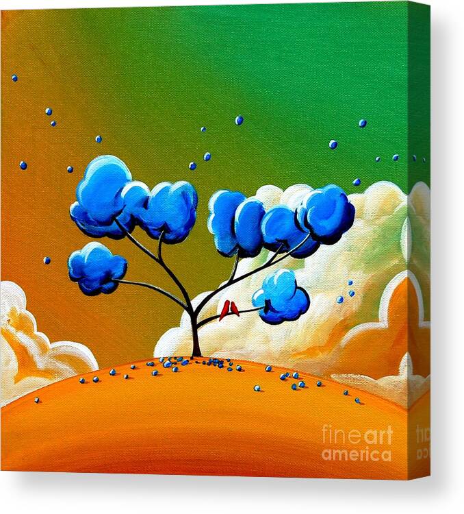 Tree Canvas Print featuring the painting Morning Glory by Cindy Thornton