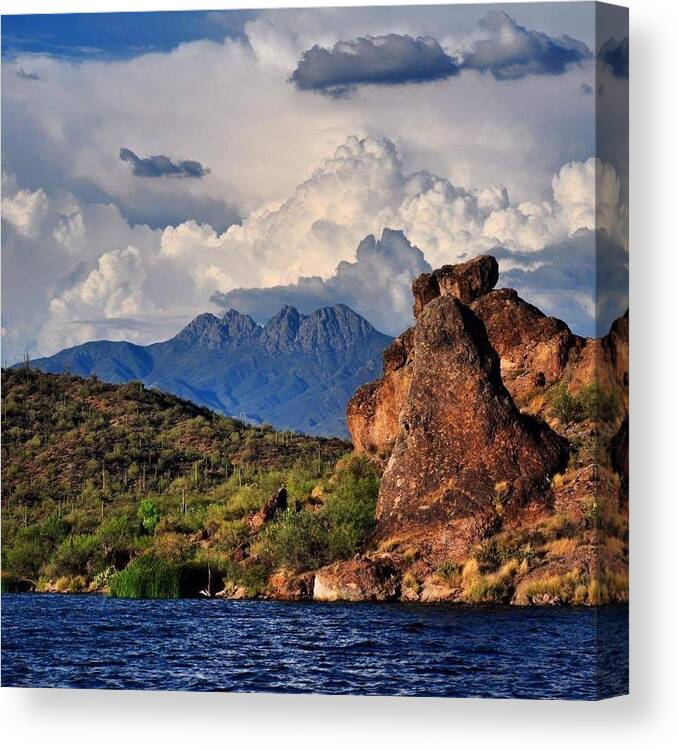 Mountain Canvas Print featuring the photograph Mountains in the Sky by Cheryl Wallace