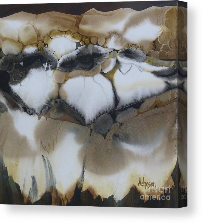Abstract Canvas Print featuring the painting Move Over by Donna Acheson-Juillet