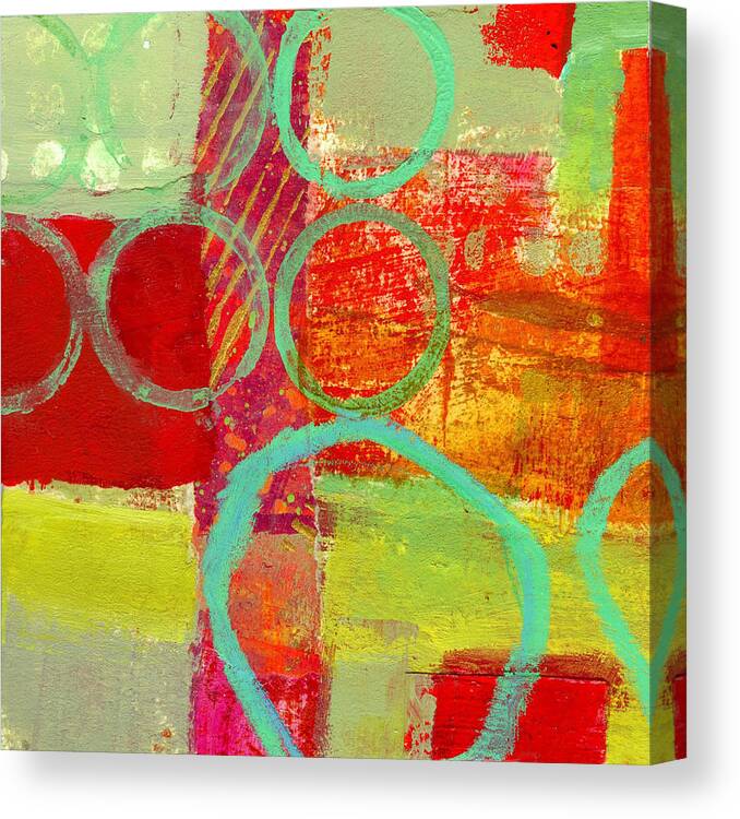 4x4 Canvas Print featuring the painting Moving Through 31 by Jane Davies