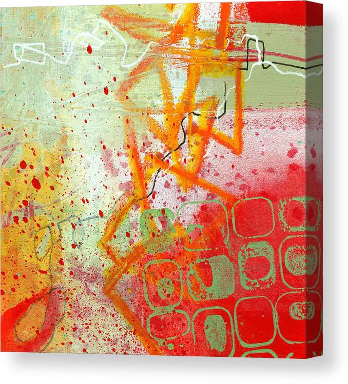 4x4 Canvas Print featuring the painting Moving Through 34 by Jane Davies