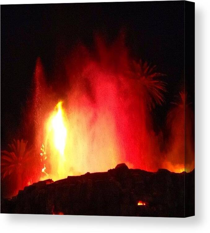 Volcano Canvas Print featuring the photograph Palm Fire by Courtney Ross