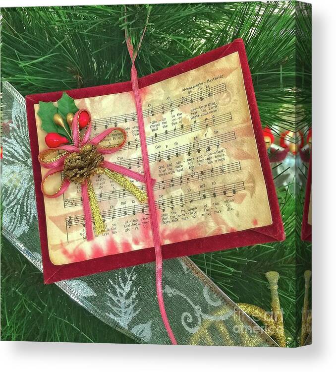 Sheet Music Canvas Print featuring the photograph Music for Christmas by Dee Flouton