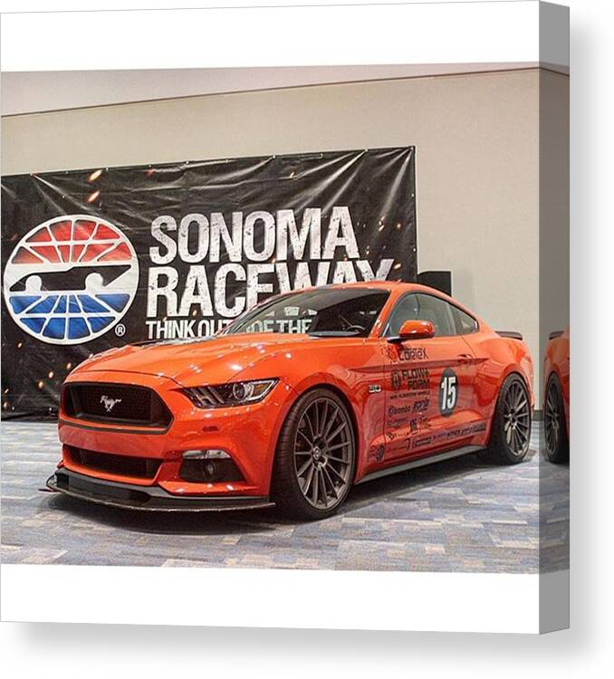 Sportscar Canvas Print featuring the photograph Mustang Gt 
#ford #mustang #carporn by Thrill Cars