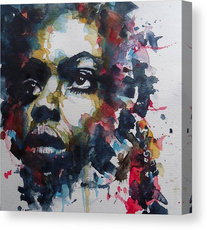 Nina Simone Canvas Print featuring the painting My Baby Just Cares For Me by Paul Lovering