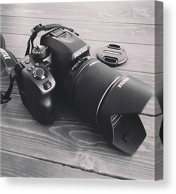 一眼レフカメラ Canvas Print featuring the photograph My Gear Pentax K-70📸✨
#camera by Taka Iwa
