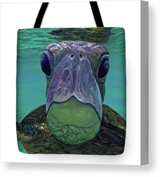 Maui Canvas Print featuring the photograph My Honu #painting who Me? Looks by Darice Machel McGuire