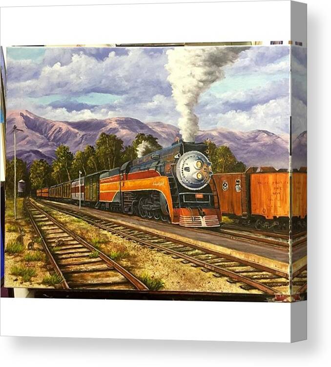 Train Canvas Print featuring the photograph My Southern Pacific Daylight #train by Darice Machel McGuire